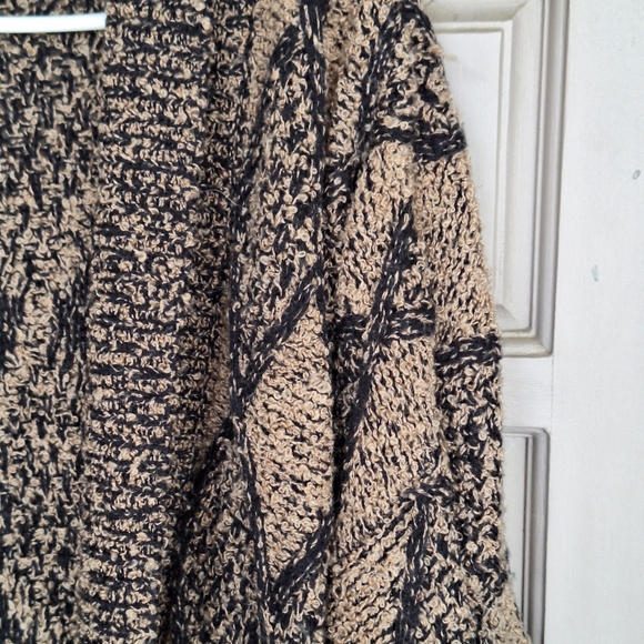 Karen Scott II Argyle Knit Sweater Coat Plus Sz2X Shoulder Pads Knee Length - Picture 4 of 11